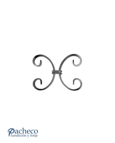 Pieza Central de Forja  Doble Ce Pletina 12x6 mm