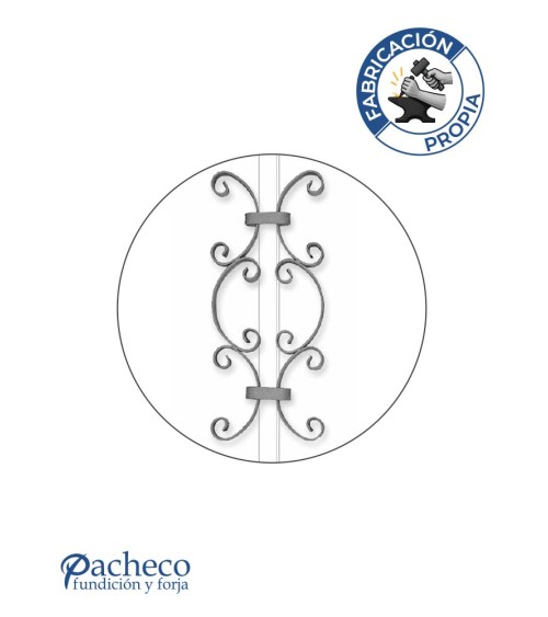 Pieza Central de Forja Pletina 16x3-20x3 mm