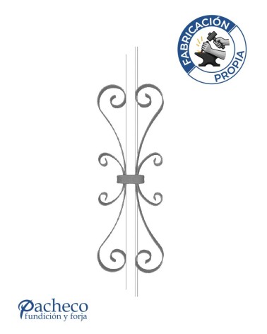 Pieza Central de Hierro Forjado Pletina 16x3-20x3 mm