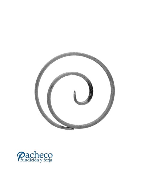 Caracola de Forja con Cola de Pez Pletina 12x6 mm