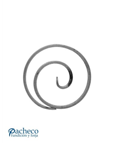 Caracola de Forja con Cola de Pez Pletina 12x6 mm