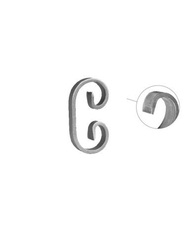 Ce de Forja Curva Recta Pletina 14x6 - 16x4 - 20x6 mm