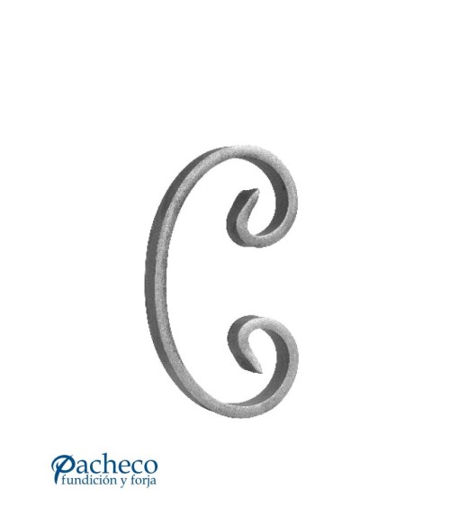 Ce de Forja con Pletina Recta 14x6 - 16x4 - 20x6 mm