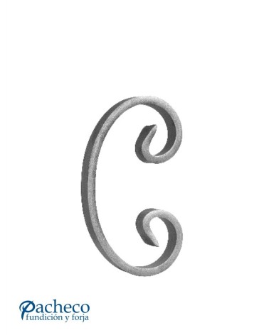 Ce de Forja con Pletina Recta 14x6 - 16x4 - 20x6 mm