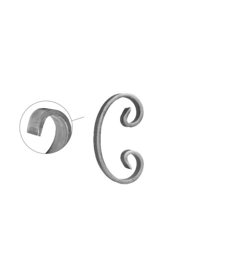 Ce de Forja con Pletina Recta 14x6 - 16x4 - 20x6 mm