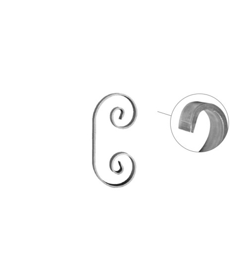 Ce de Forja con Curva Recta Pletina  14x6 - 16x4 - 20x6 mm