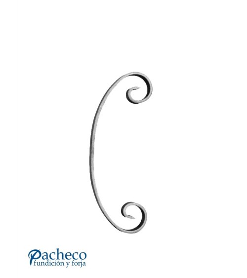 Ce de Forja con Curva Alargada Pletina 14x6 - 16x4 mm