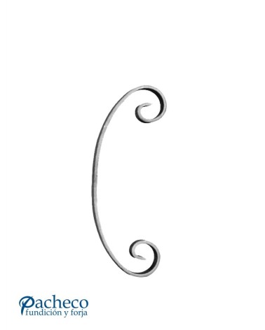 Ce de Forja con Curva Alargada Pletina 14x6 - 16x4 mm