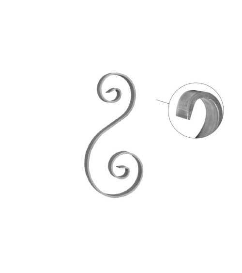 Ese de Forja con Acabado Pletina Recta 14x6 - 16x4 - 20x6 mm