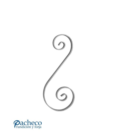 Ese de Hierro Forjado con Acabado Pletina Recta 14x6 - 16x4 - 20x6 mm