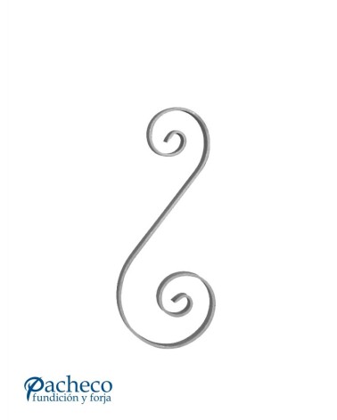 Ese de Hierro Forjado con Acabado Pletina Recta 14x6 - 16x4 - 20x6 mm