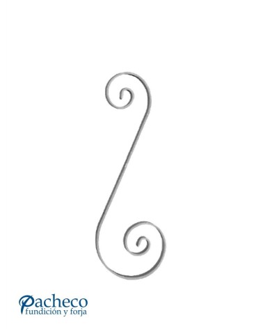 Ese de Forja Alargada con Acabado Pletina Recta 14x6 - 16x4 - 20x6 mm