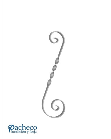 Ese de Forja con Cuerpo Entorchado Pletina 14x6 - 16x4 mm