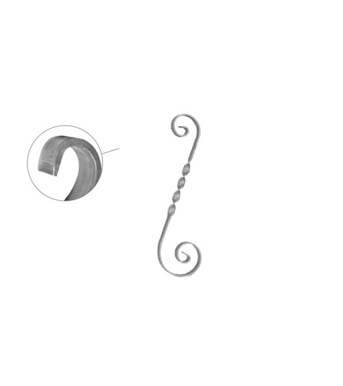 Ese de Forja con Cuerpo Entorchado Pletina 14x6 - 16x4 mm