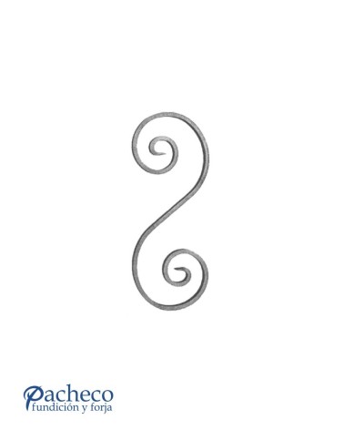 Ese de Hierro Forjado con Pletina Recta 14x6 - 16x4 - 20x6 mm