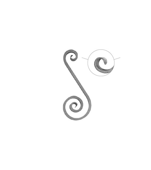 Ese de Forja Acabado Lengua Pletina 20x10 mm