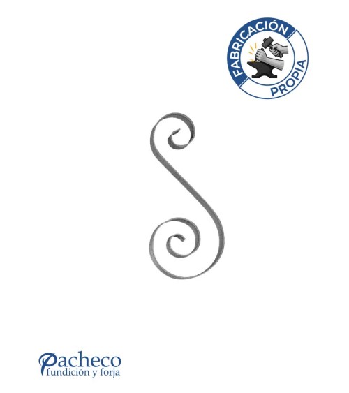 Ese de Forja con Acabado Recto Pletina 16x3 - 20x3 mm