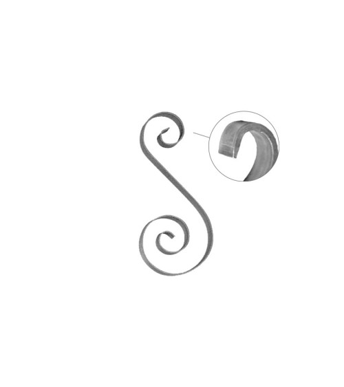 Ese de Forja con Acabado Recto Pletina 16x3 - 20x3 mm