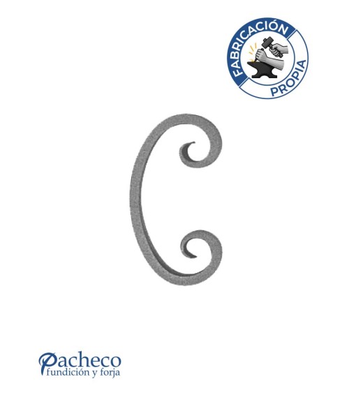 Ce de Forja con Acabado Lengua Pletina 16x8 mm