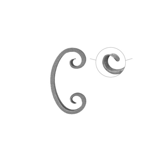 Ce de Forja con Acabado Lengua Pletina 20x10 mm