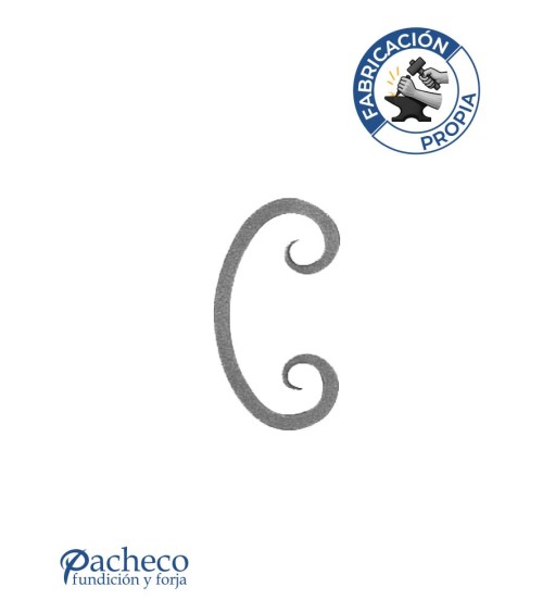 Ce de Forja con Acabado Lengua Cuadrado 10 - 12 -14 mm