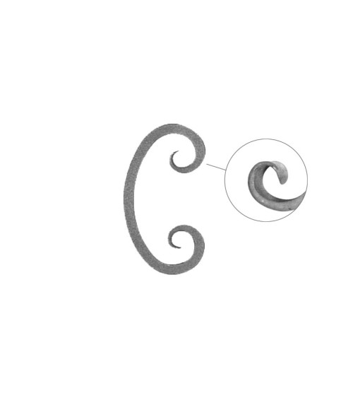 Ce de Forja con Acabado Lengua Cuadrado 10 - 12 -14 mm