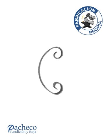 Ce de Forja Curvada con Acabado Recto Pletina 16x3 mm