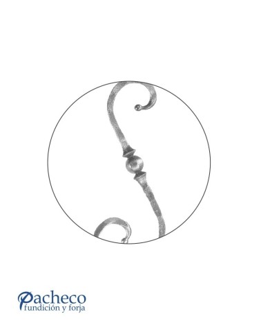 Ese Forjada Machada con Bola Central Cuadrado 14 mm