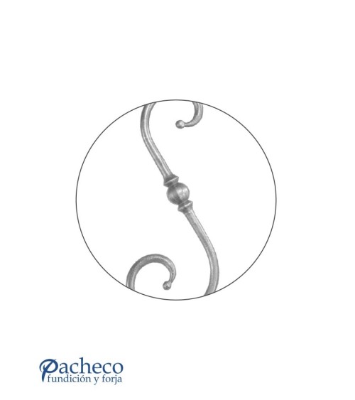 Ese Forjada Lisa con Bola Central Redondo 14 mm