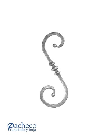 Ese Forjada Machada con Anillos Centrales Cuadrado 14 mm