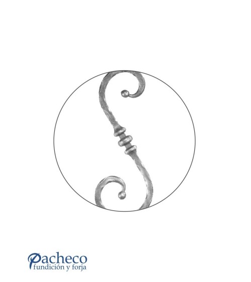 Ese Forjada Machada con Anillos Centrales Cuadrado 14 mm