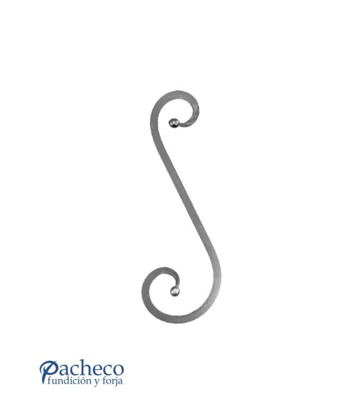 Ese Forjada con Bolas en Extremos Cuadrado 14 mm