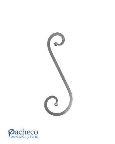 Ese Forjada con Bolas en Extremos Cuadrado 14 mm