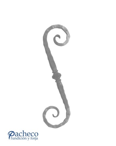 Ese de Forja Con Pletina Recta Machada Cuadrado 20 mm