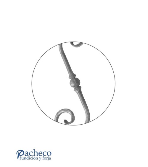 Ese Forjada con Cola de Pez Redondo 14 mm