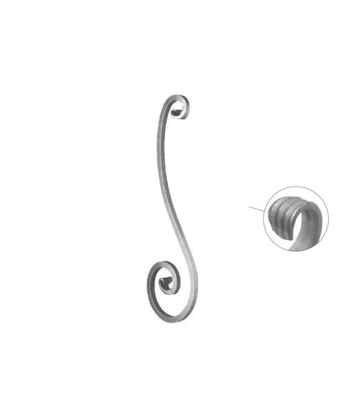 Ese de Forja Alargada con Cola de Pez Cuadrado 20 - 25 mm