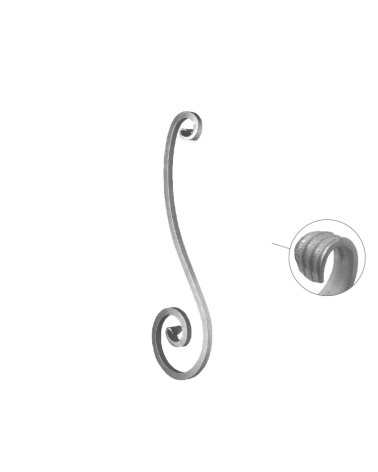 Ese de Forja Alargada con Cola de Pez Cuadrado 20 - 25 mm