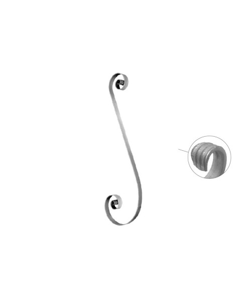 Ese de Forja Alargada con Cola de Pez Pletina 25x5 mm