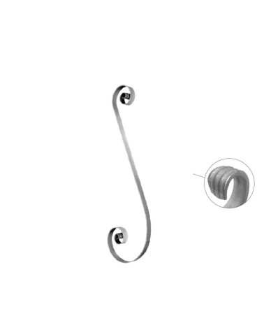 Ese de Forja Alargada con Cola de Pez Pletina 25x5 mm