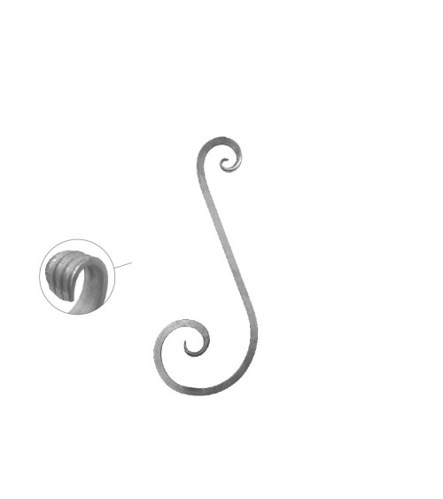 Ese de Forja con Cola de Pez Cuadrado 20 mm