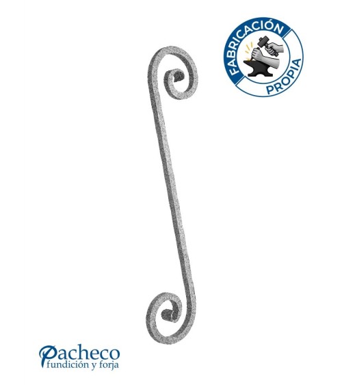 Ese Forjada Alargada con Acabado Lengua Cuadrado 20 mm