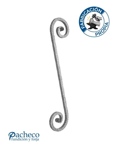 Ese Forjada Alargada con Acabado Lengua Cuadrado 20 mm