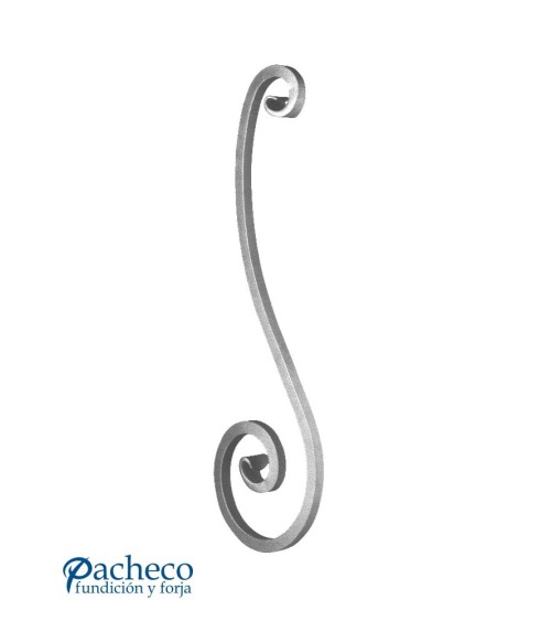 Ese de Forja Alargada con Cola de Pez Cuadrado 20 - 25 mm