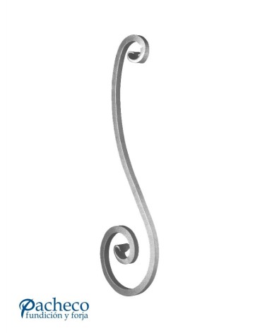 Ese de Forja Alargada con Cola de Pez Cuadrado 20 - 25 mm