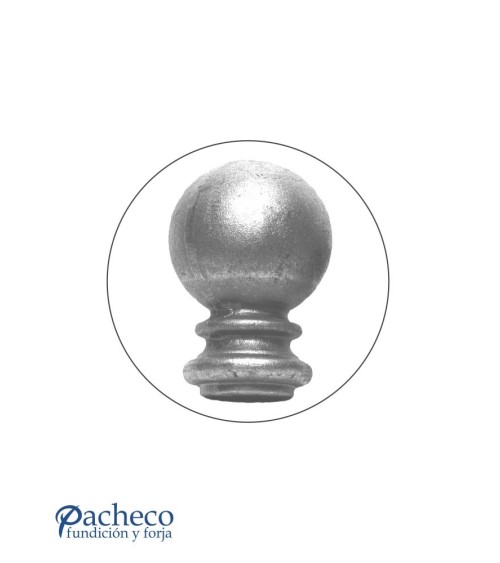 Remate de Forja de Bola con Base Redonda 45-55-70-90 mm