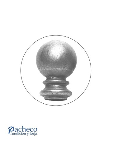 Remate de Forja de Bola con Base Redonda 45-55-70-90 mm