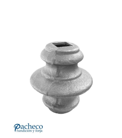 Macolla de Forja con Anillo Central para Cuadrado 16 mm