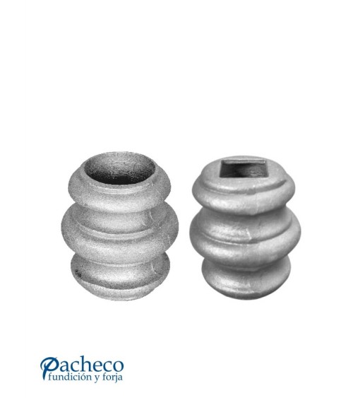 Macolla de Forja con Triple Anillo para Redondo 30-40 mm y para Cuadrado 25-30 mm