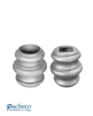 Macolla de Forja con Triple Anillo para Redondo 30-40 mm y para Cuadrado 25-30 mm