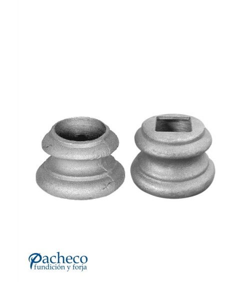 Macolla de Forja con Doble Anillo para Redondo 30-40 mm y para Cuadrado 25-30 mm